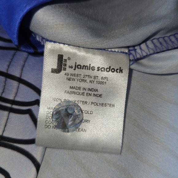 Jamie Sadock Polo Shirt Mens Large Black White Performance Casual Golf Stretch - Picture 9 of 14